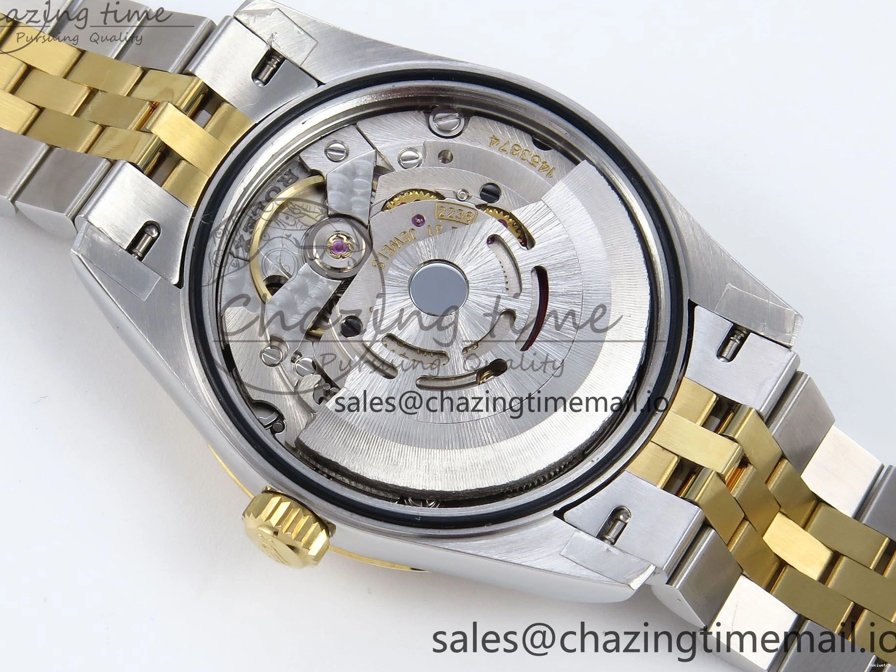 JARF 904L YG Diamonds SS Jubilee Edition Gray 278383RBR Roman 1:1 Best 31 on Steel Bracelet DateJust Dial HZ2236 0502